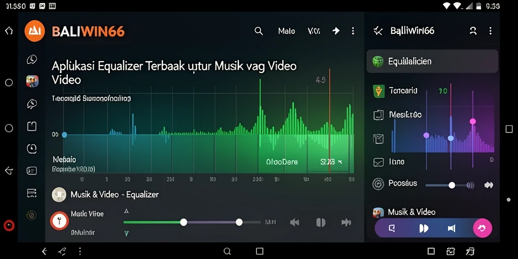 Antarmuka intuitif BALIWIN66 untuk pengaturan Equalizer.