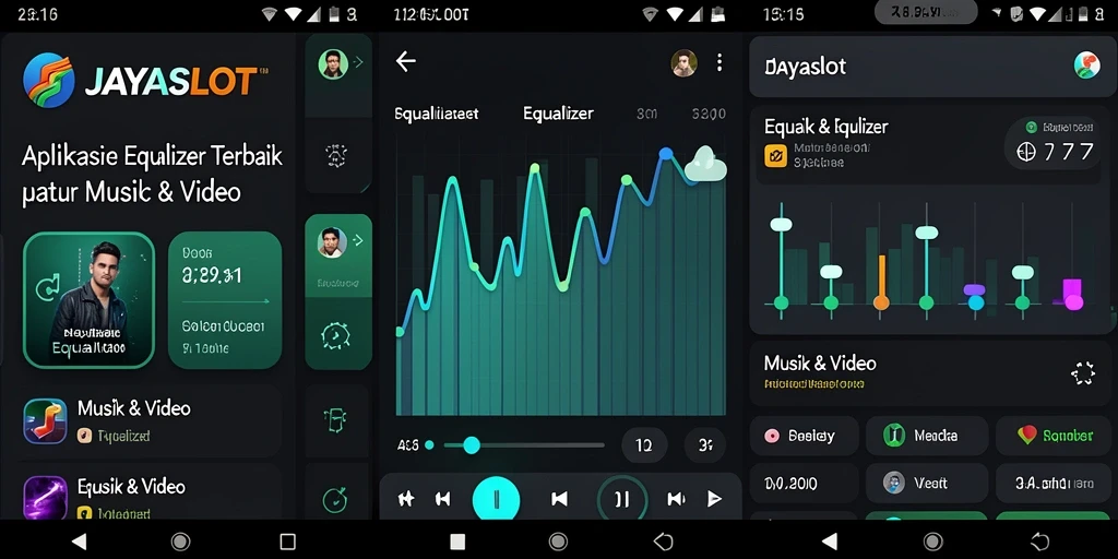 Tampilan antarmuka JAYASLOT dengan fitur Equalizer yang lengkap.