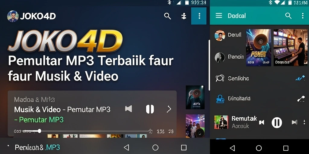 Antarmuka JOKO4D yang bersih dan fungsional untuk Pemutar MP3.