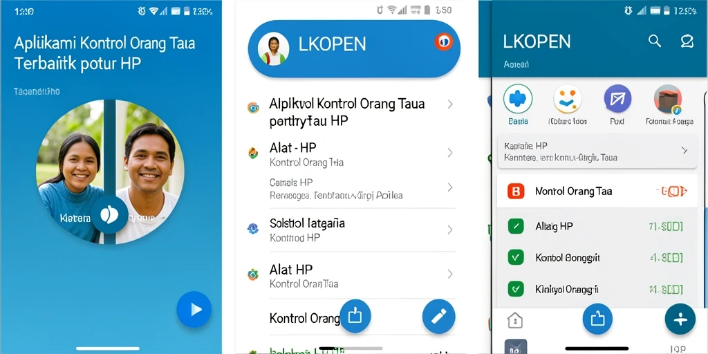 Antarmuka LKOPEN yang user-friendly untuk kontrol orang tua.
