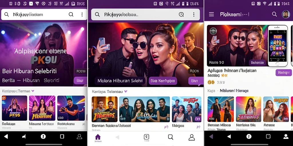 Antarmuka aplikasi PK95 yang ramah pengguna dan menarik.