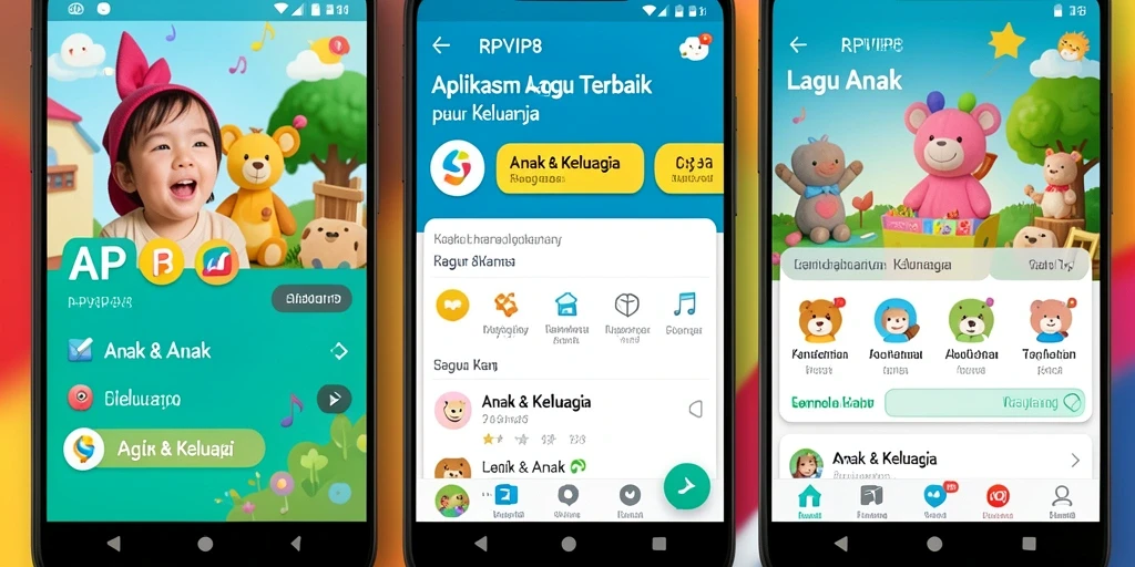 Antarmuka RPVIP8 yang menarik untuk lagu-lagu anak.