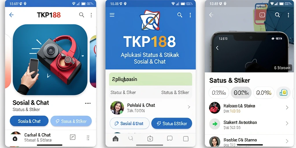 Tampilan antarmuka TKP188 dengan stiker menarik.