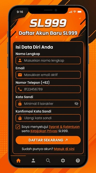 Buat Akun Baru sl999 Untuk Pengguna Android Indonesia